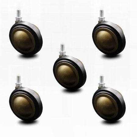 Service Caster 3 Inch Antique Soft Tread Ball Caster - 3/8 Inch Threaded Stem, 5PK SCC-TS01S30-DCR-WA-381634-5